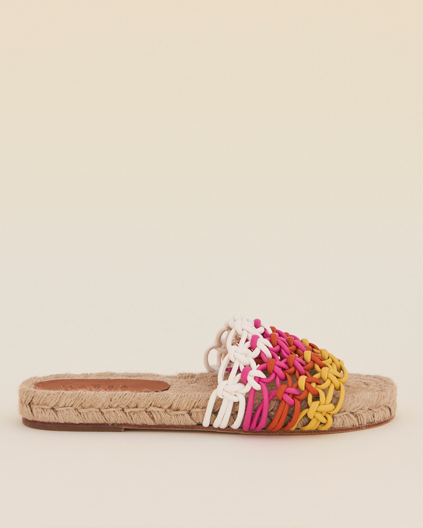 Leather braided espadrille