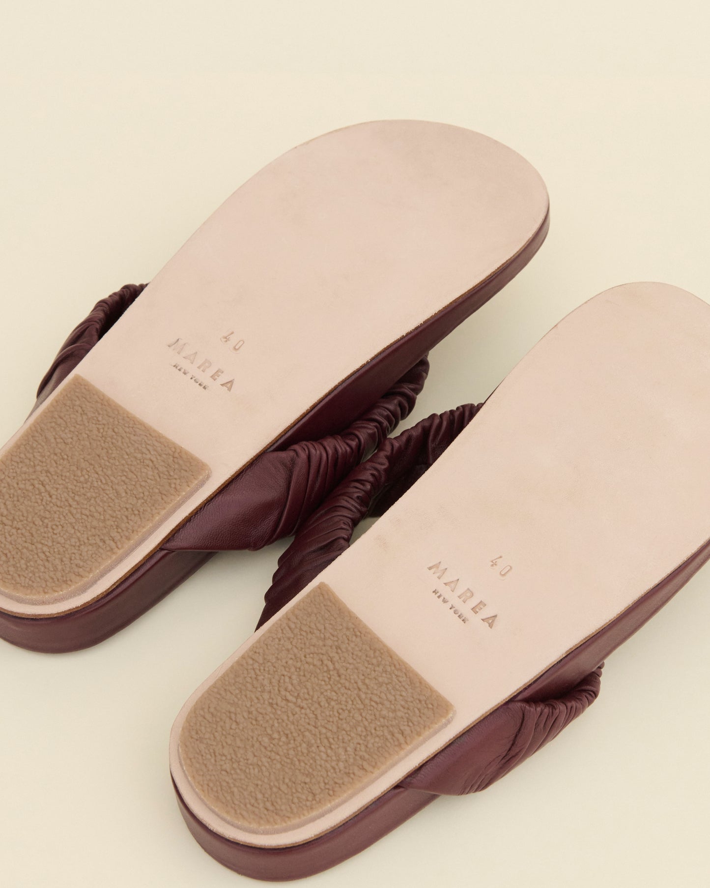 NAPPA-LEDER-FLIP-FLOP Bordeaux