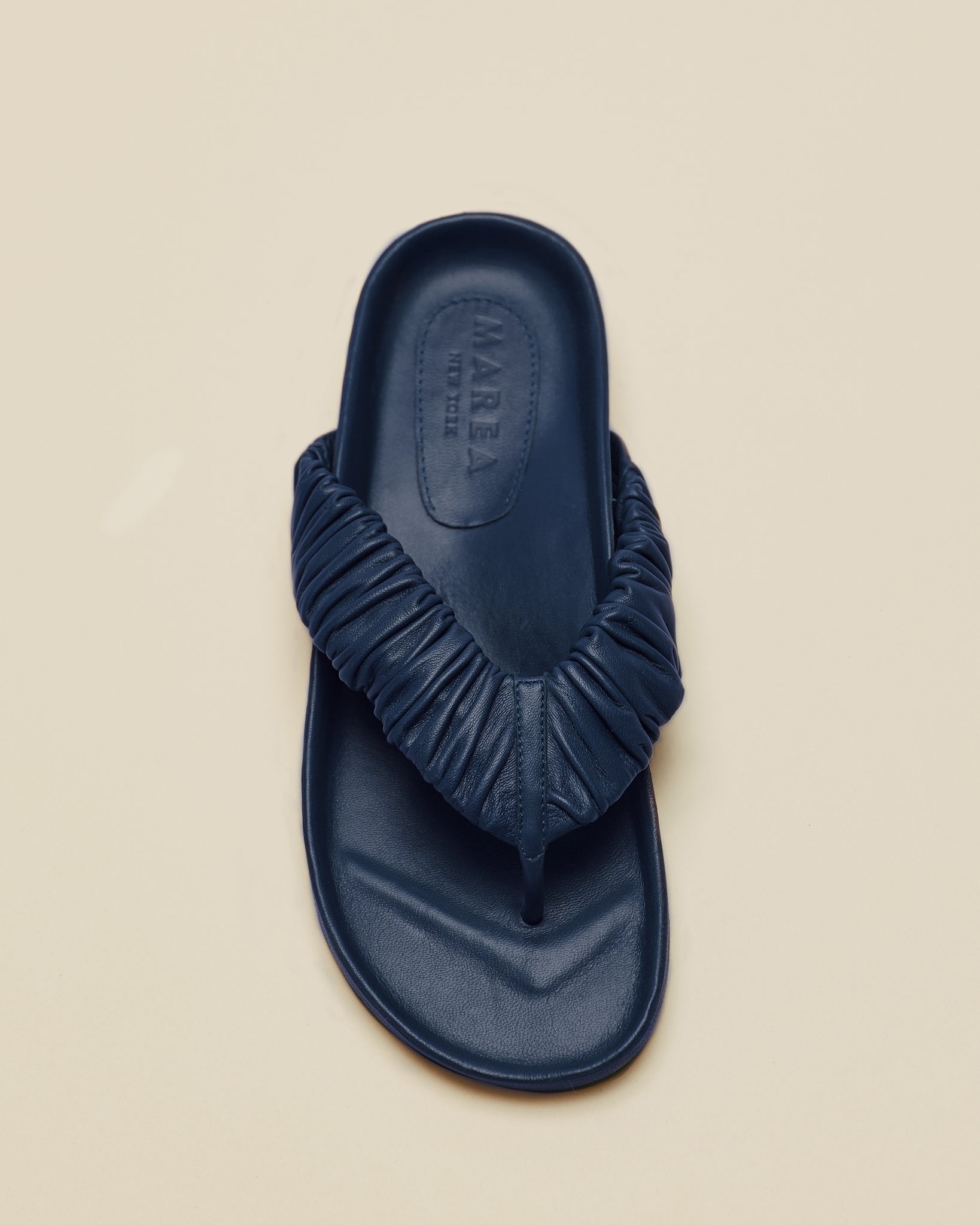 LEATHER FLIP FLOP BLUE