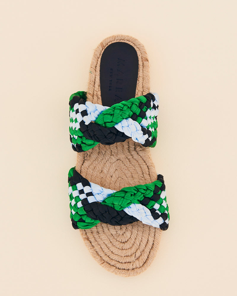 BRAIDED SATIN ESPADRILLE