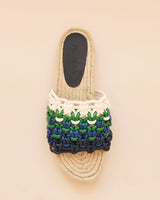 Leather braided espadrille