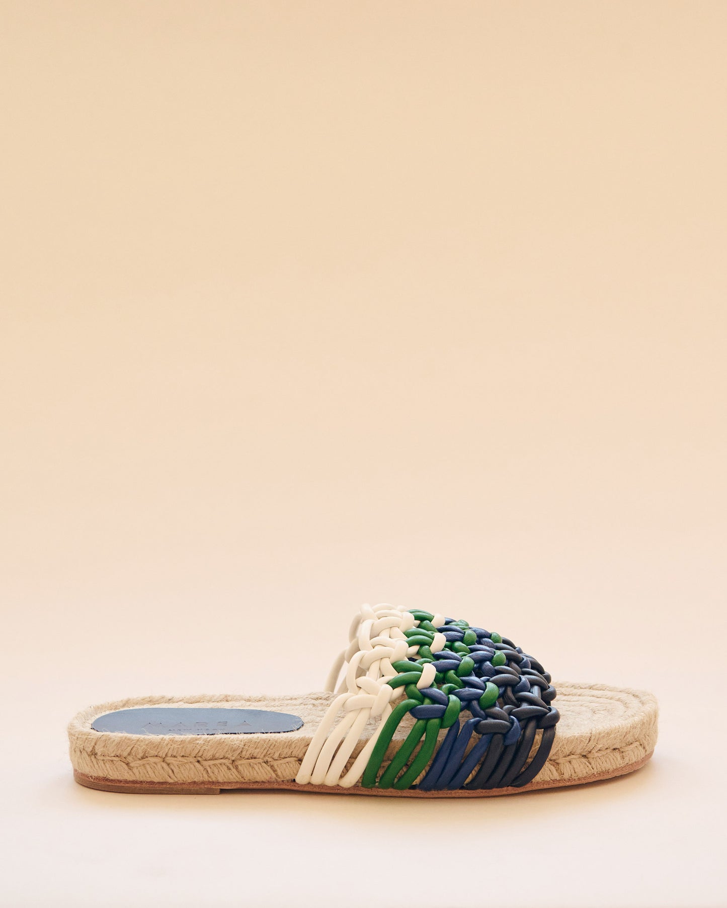 Leather braided espadrille