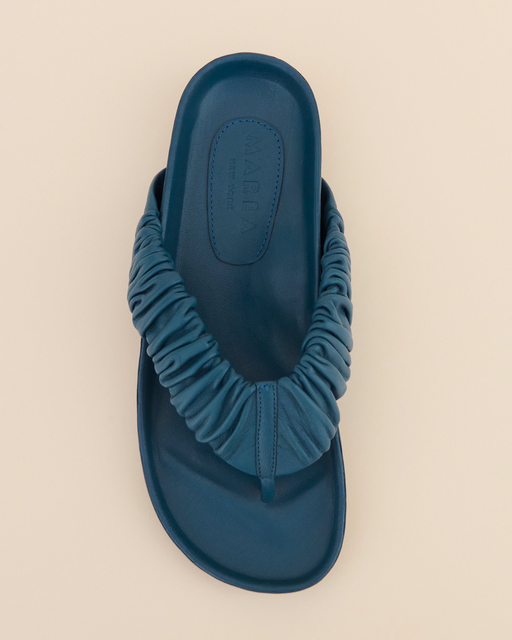 LEATHER FLIP FLOP BLUE