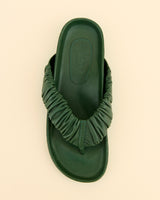 NAPPA-LEDER-FLIP-FLOP Waldgrün