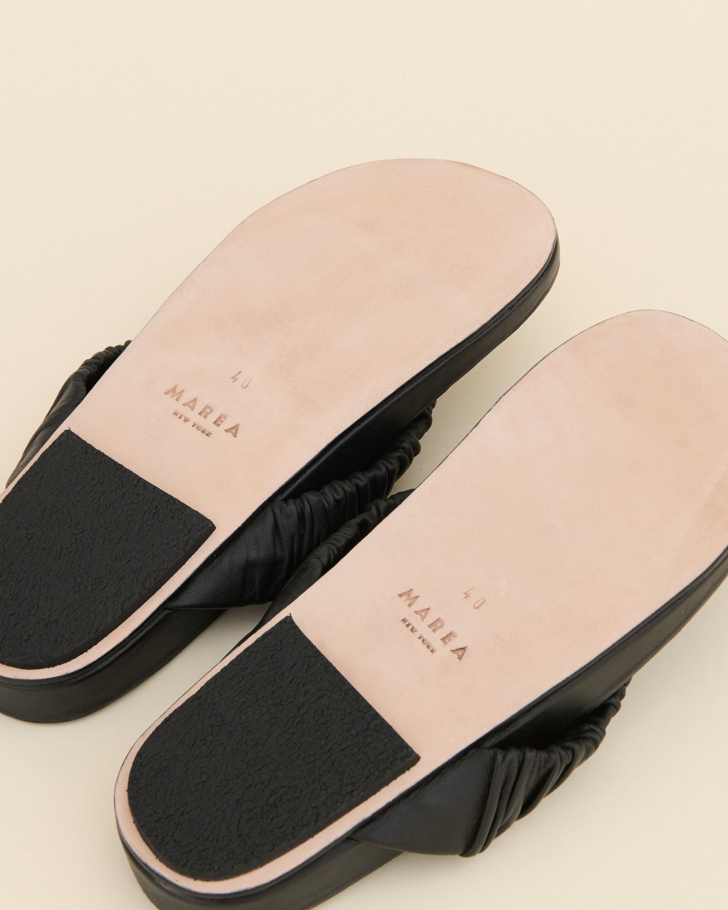 NAPPA-LEDER-FLIP-FLOP Schwarz