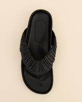 NAPPA-LEDER-FLIP-FLOP Schwarz