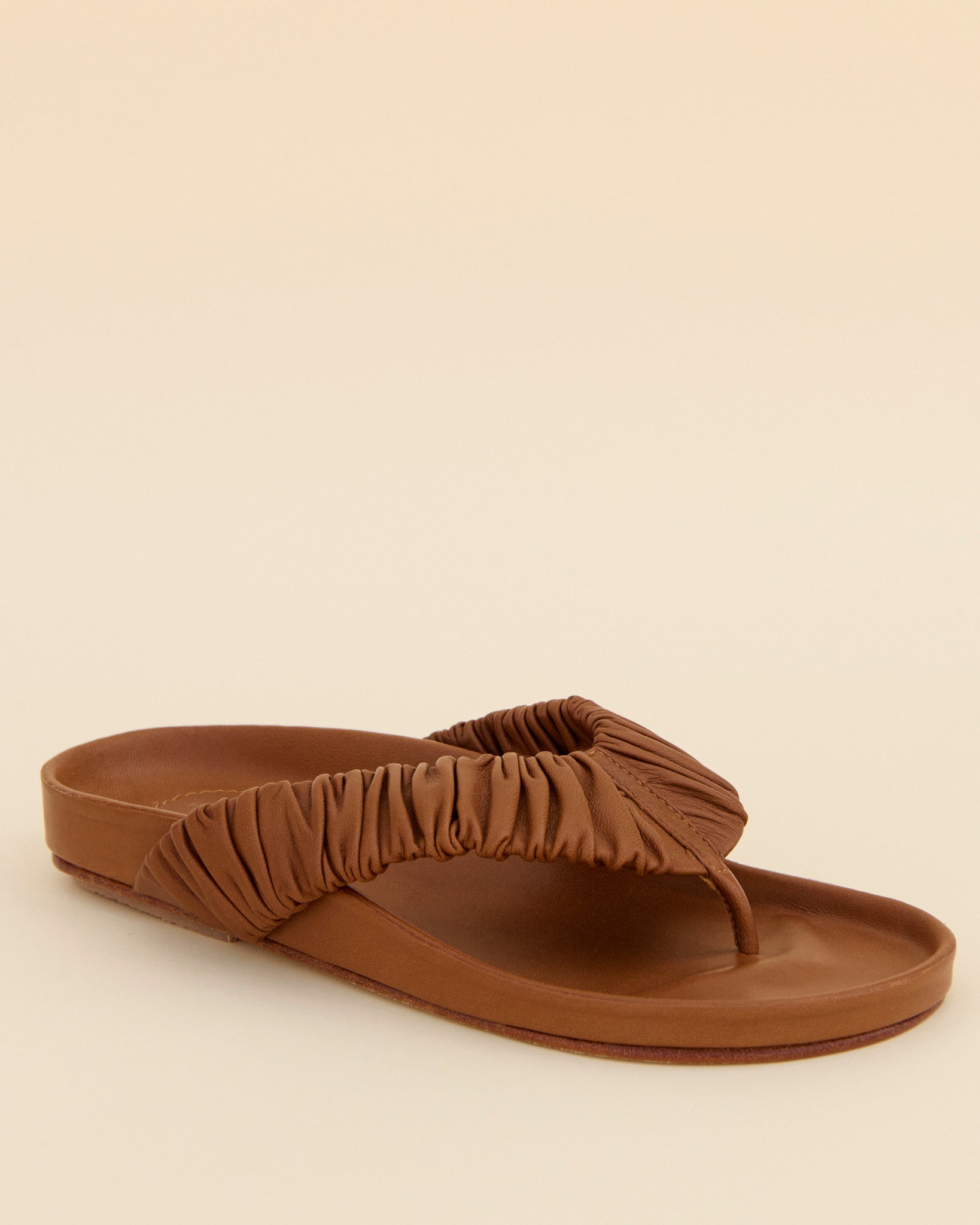 LEATHER FLIP FLOP CARAMEL